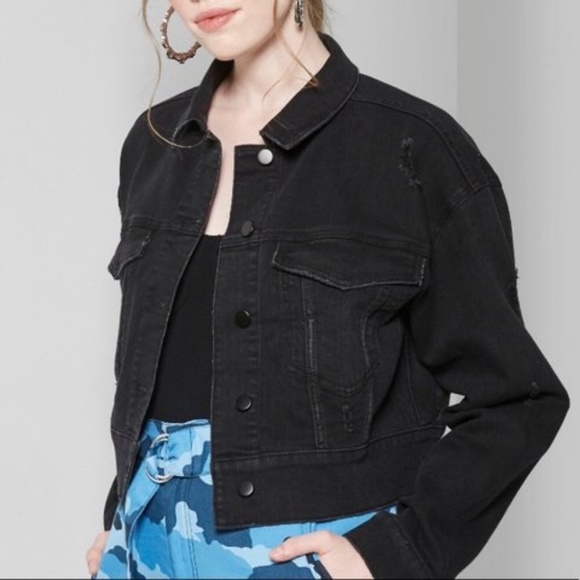 wild fable black jean jacket
